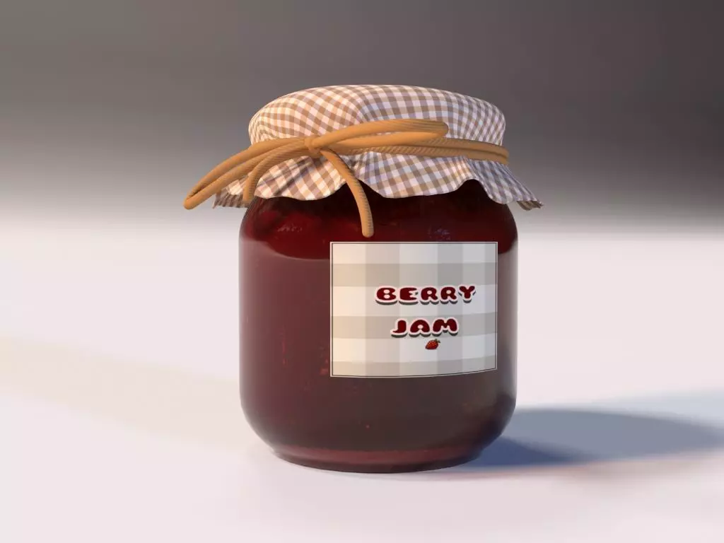 Cartoon Jam Pot 3D model_0