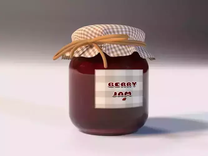 Cartoon Jam Pot 3D model