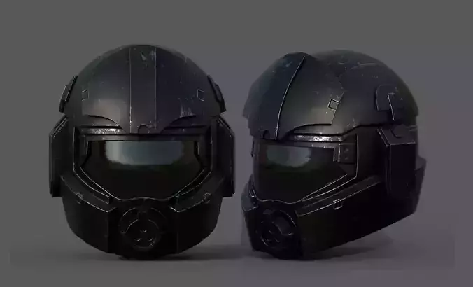 Helmet scifi military combat futuristic technology  fantasy  Low-poly 3D model