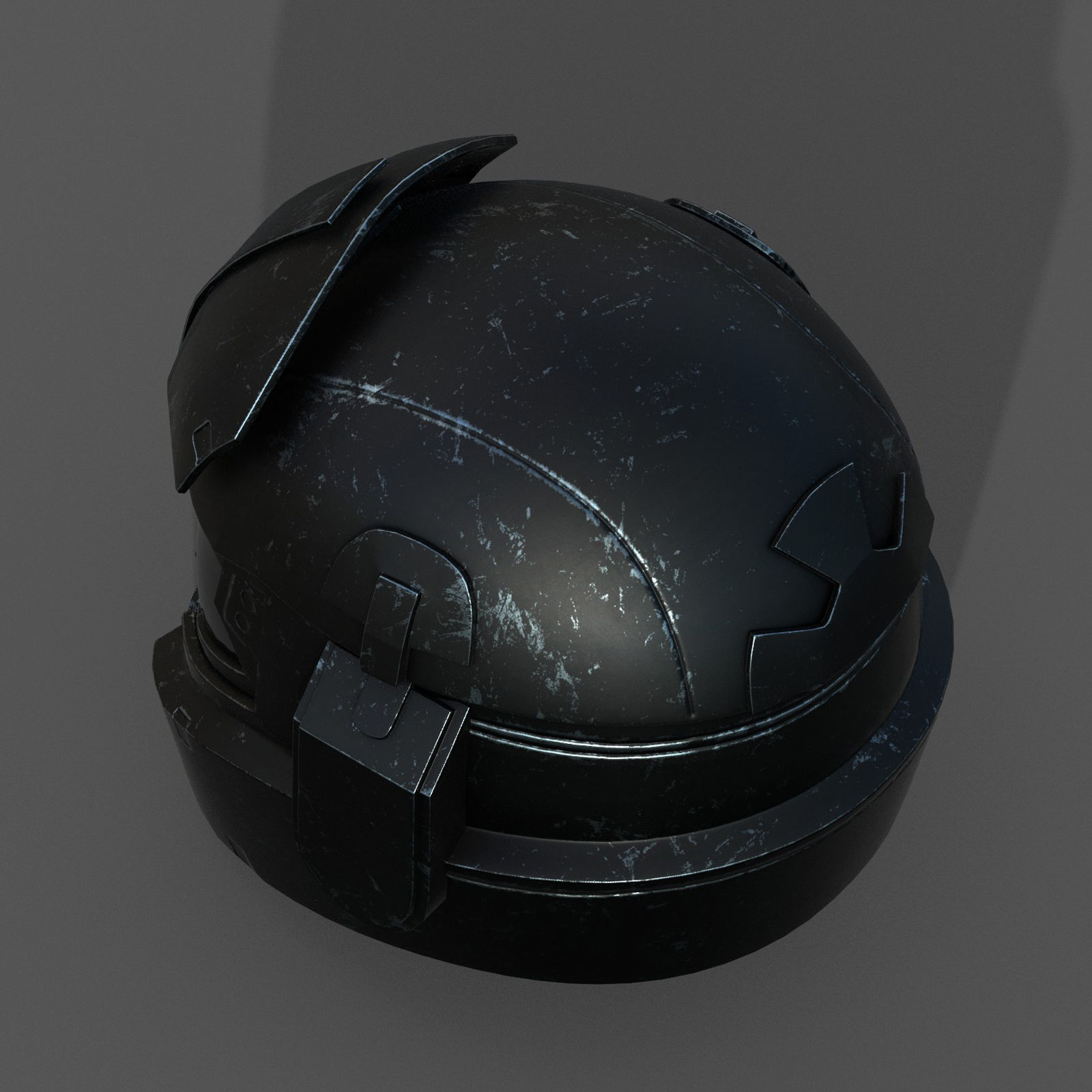 Helmet scifi military combat futuristic technology  fantasy  Low-poly 3D model_8
