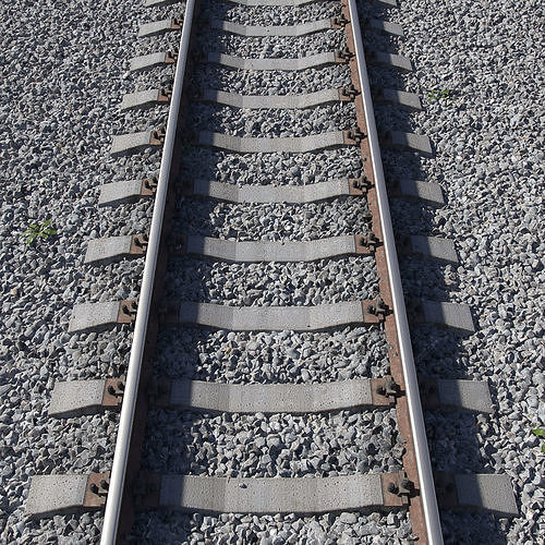 Railroad train track 3D model