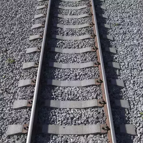 Railroad train track 3D model