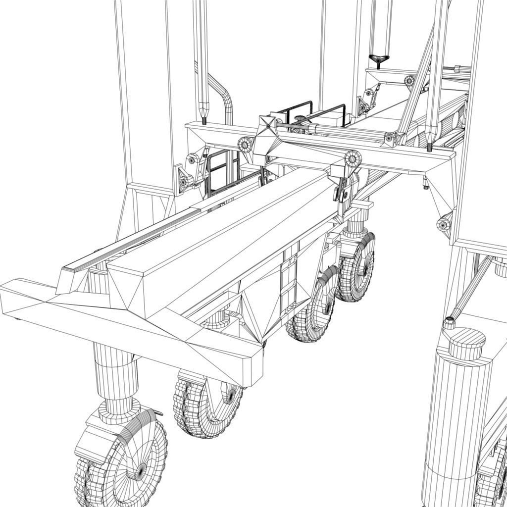 Straddle Crane Low-poly 3D model_12