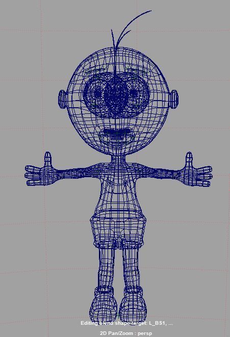 3D Cartoon Baby Rigged Model Low-poly 3D model_3