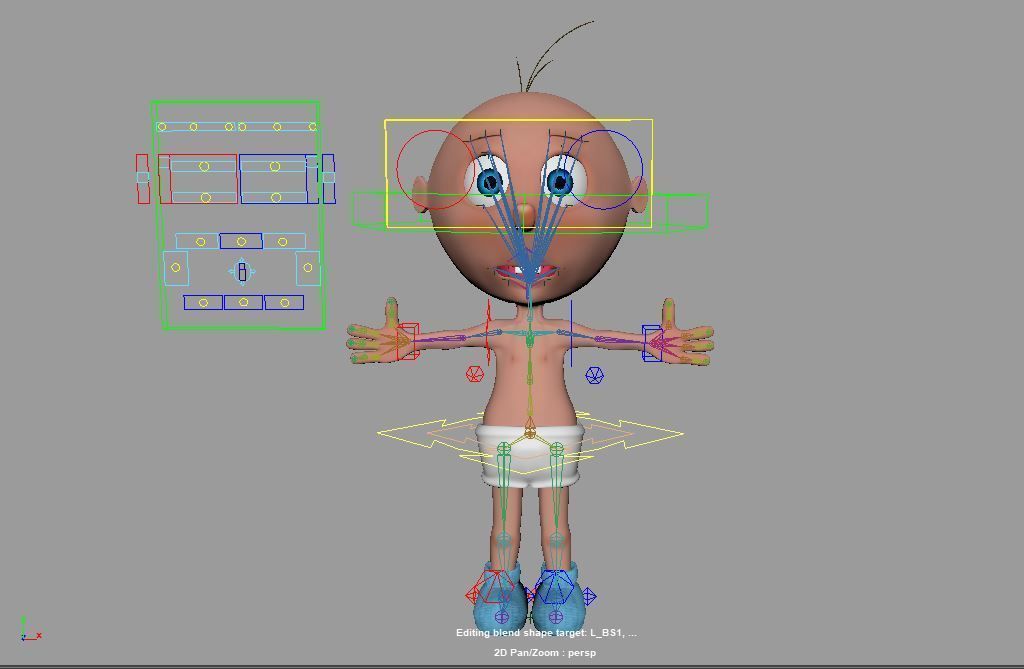 3D Cartoon Baby Rigged Model Low-poly 3D model_2
