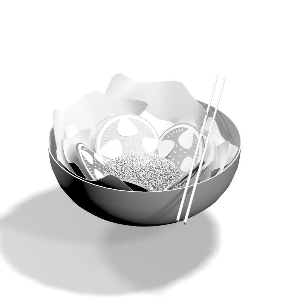 3D Food in ISO view for apps Low-poly 3D model_13