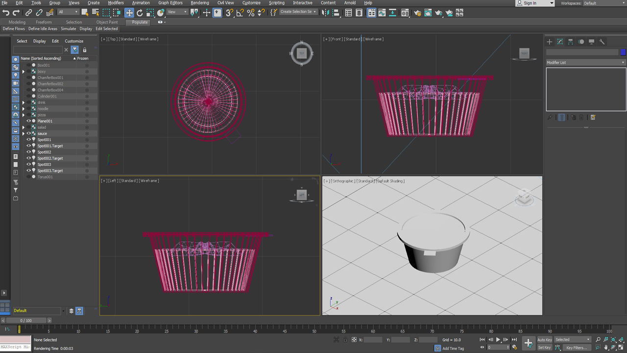 3D Food in ISO view for apps Low-poly 3D model_16