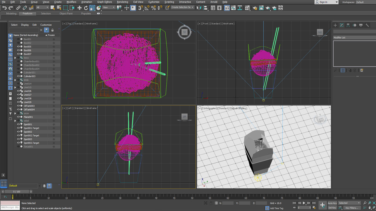 3D Food in ISO view for apps Low-poly 3D model_10