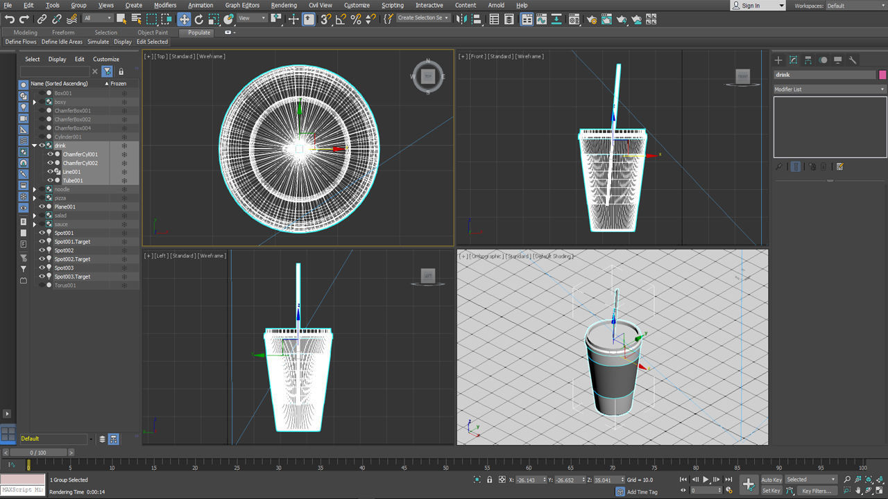 3D Food in ISO view for apps Low-poly 3D model_8