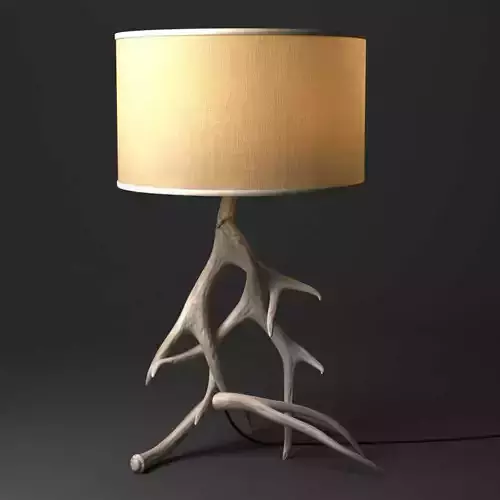 Restoration Hardware Natural Antler Table Lamp Deer 3D model