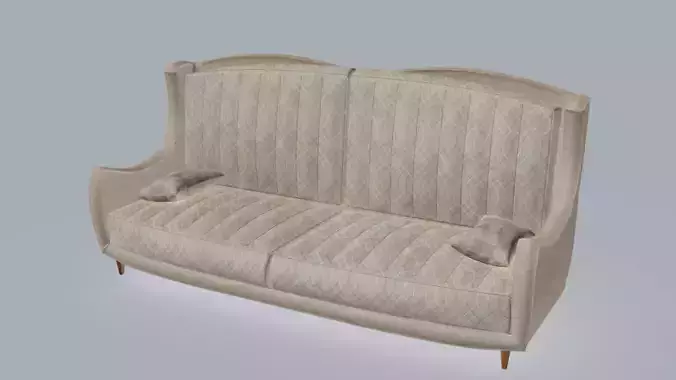 Round arms sofa