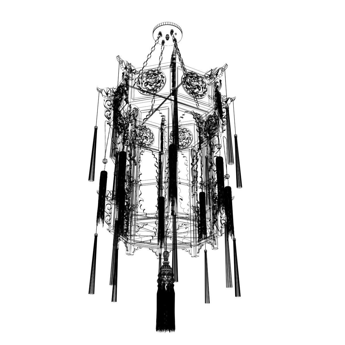 Chinese Palace Lantern 3D model_6