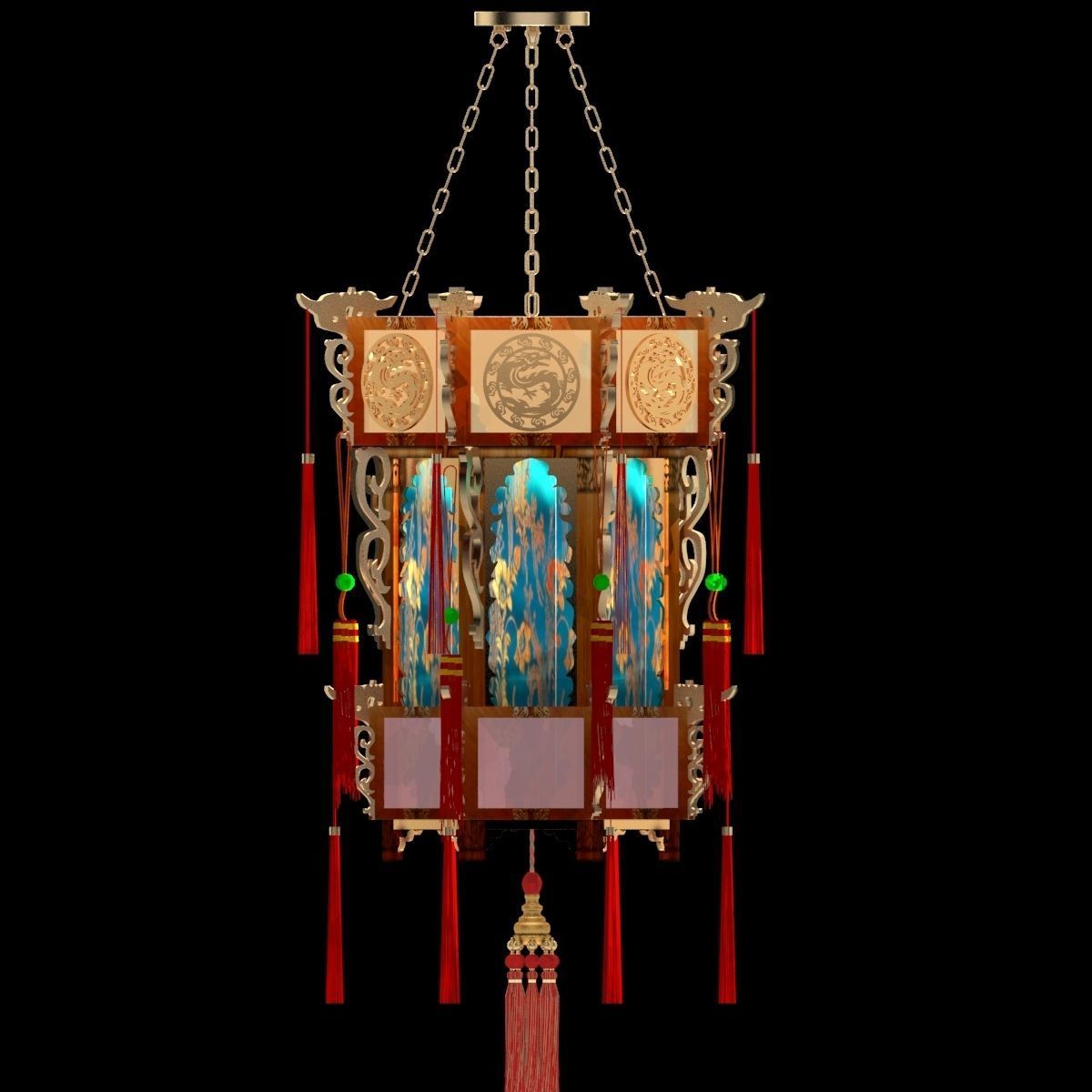 Chinese Palace Lantern 3D model_2