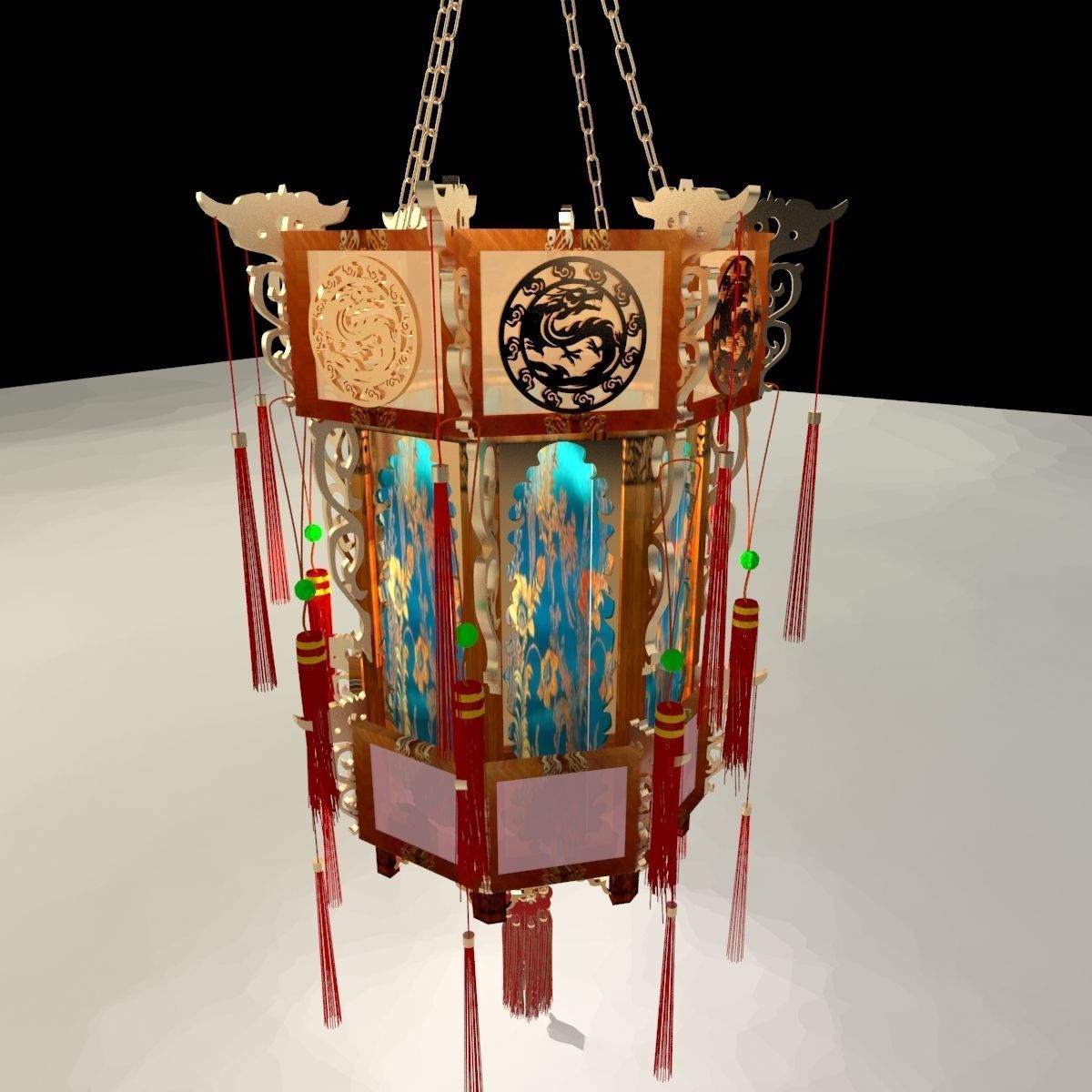 Chinese Palace Lantern 3D model_1