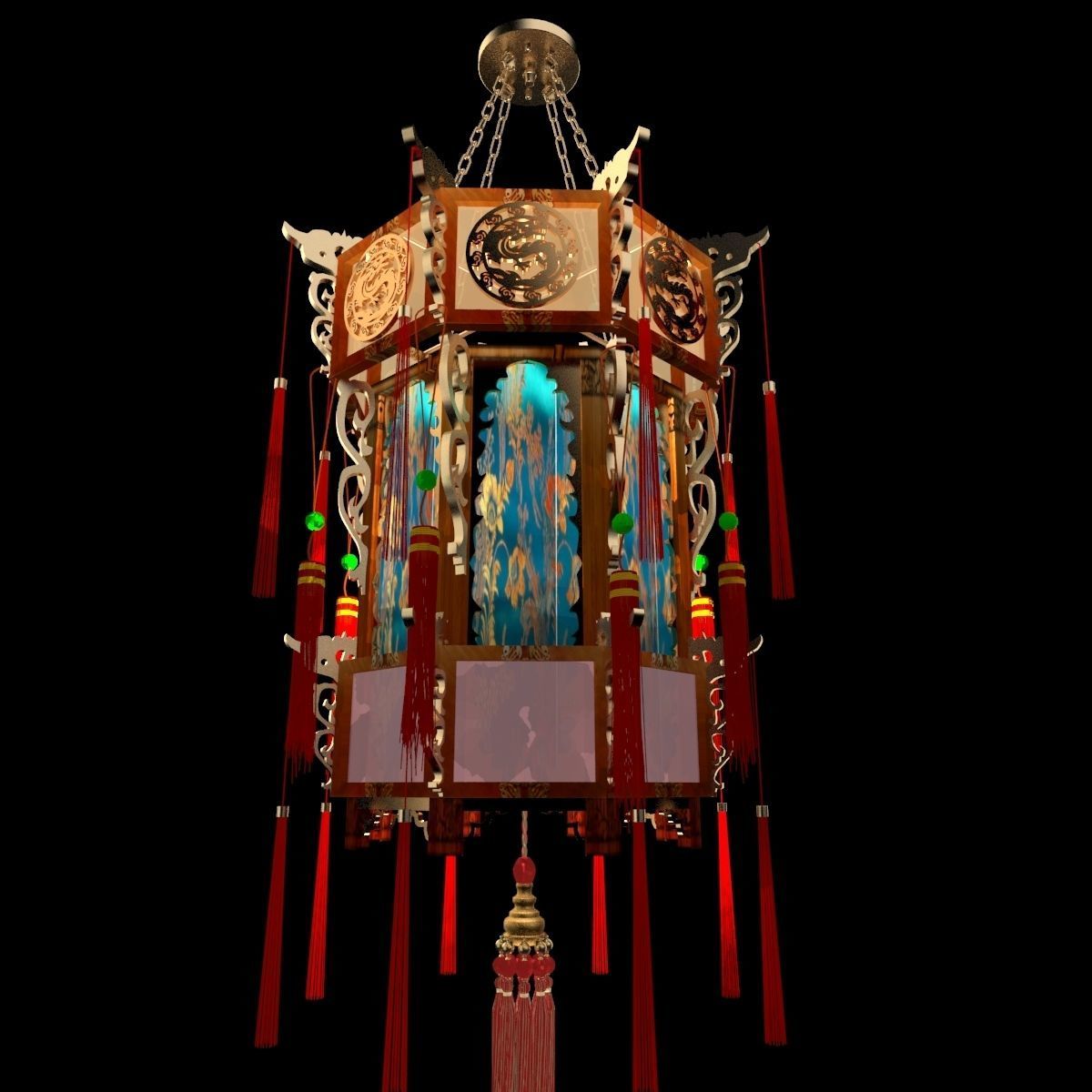 Chinese Palace Lantern 3D model_4