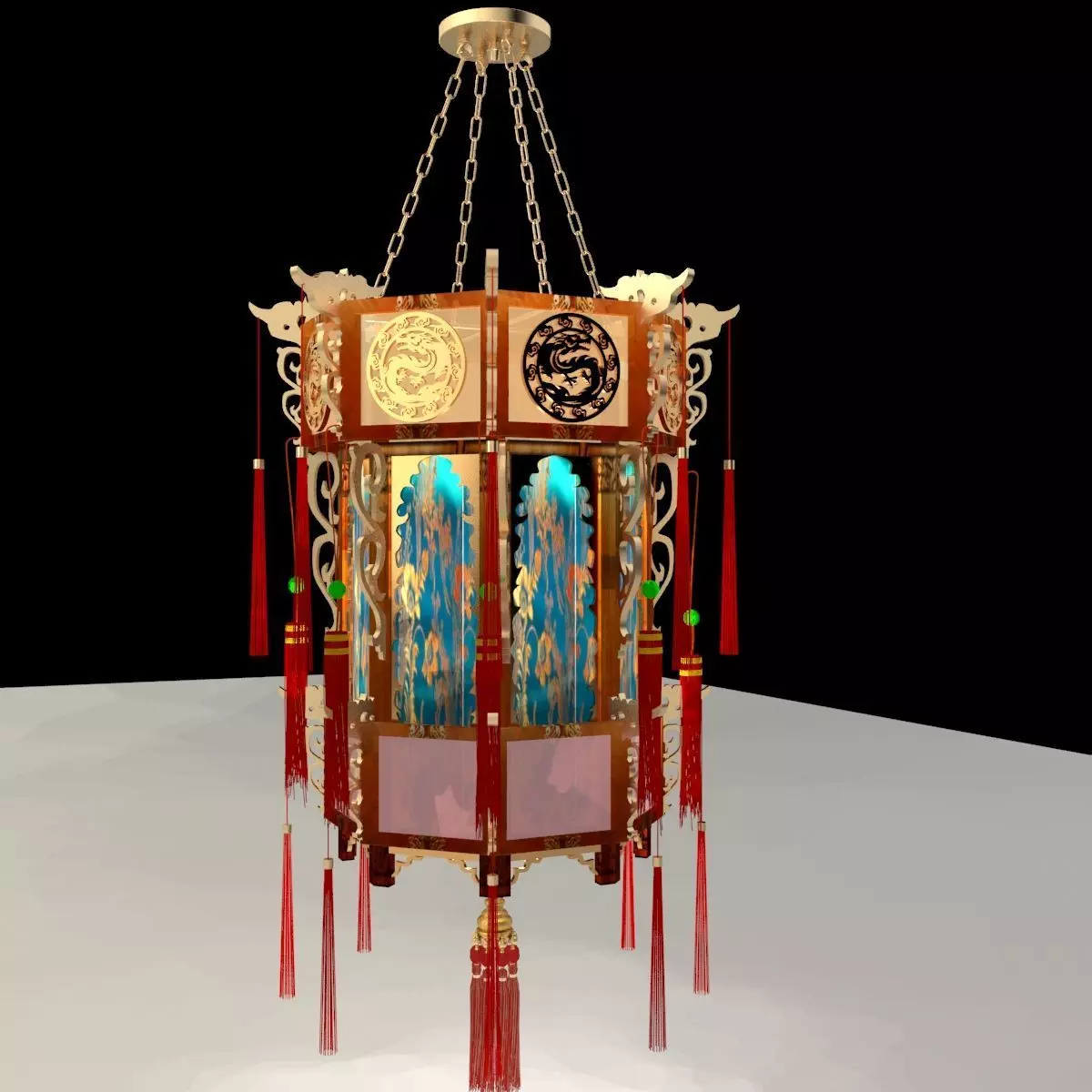 Chinese Palace Lantern 3D model_0