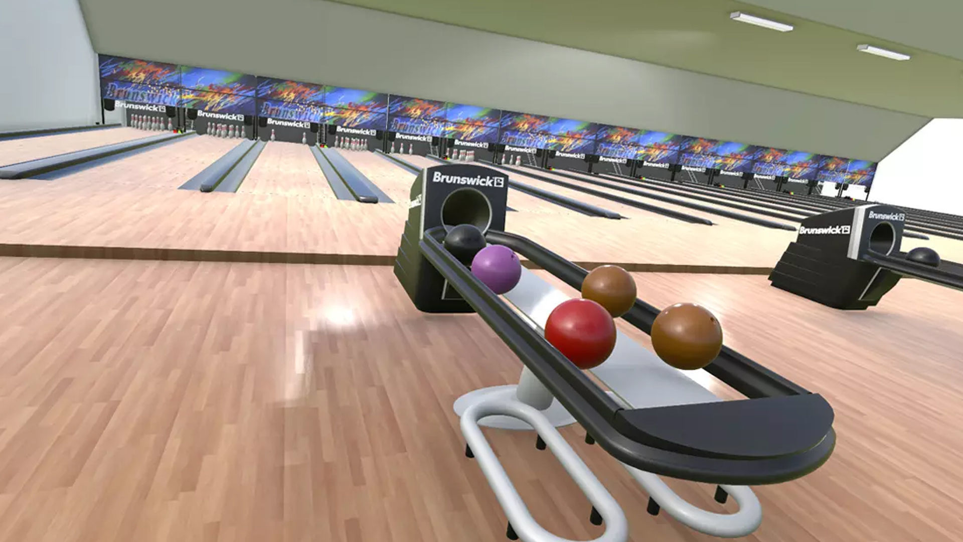 bowling alley Low-poly 3D model_8