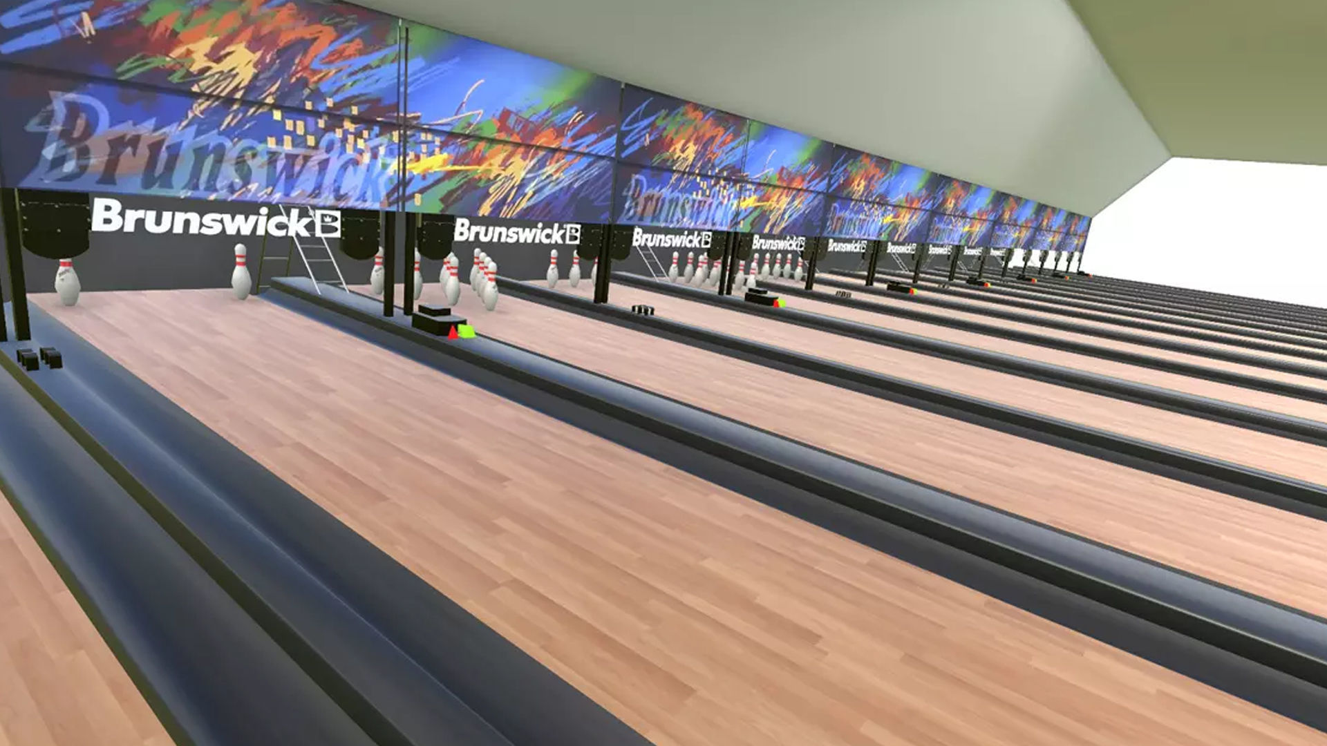 bowling alley Low-poly 3D model_9