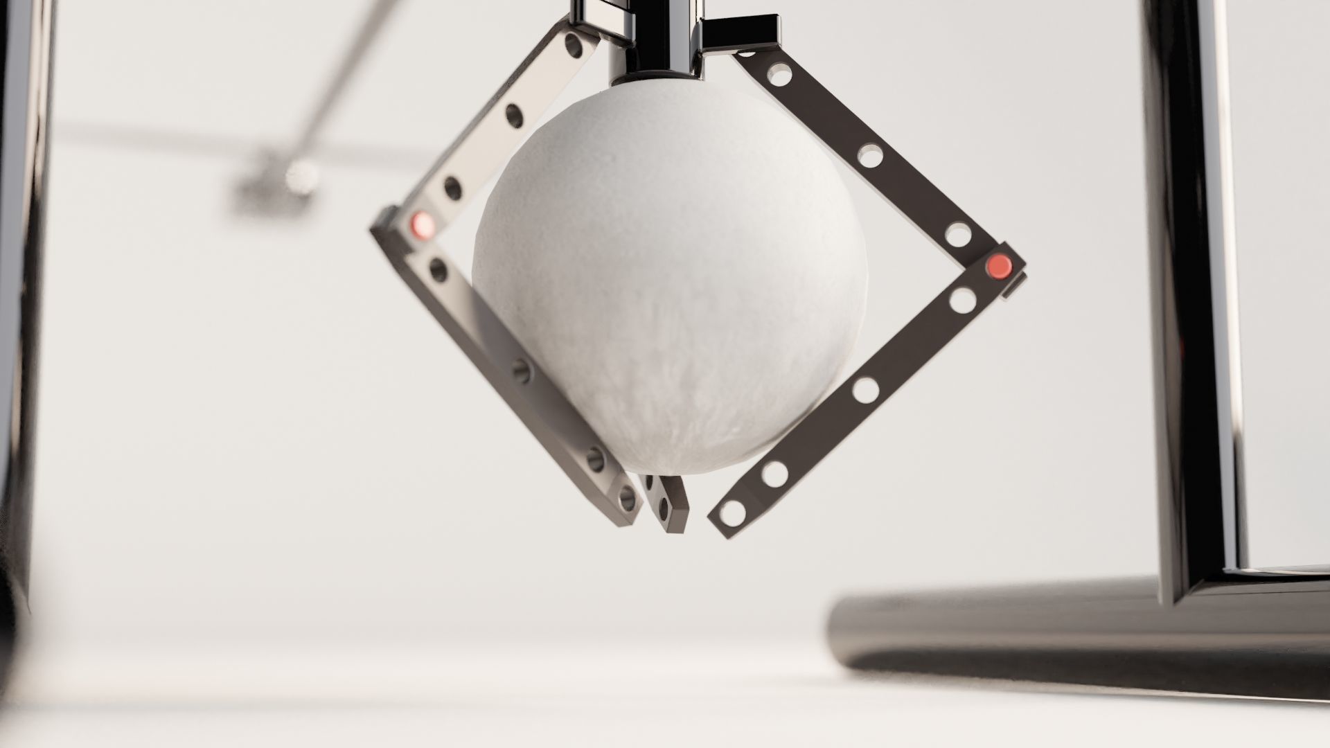 Drone with ball Low-poly 3D model_4