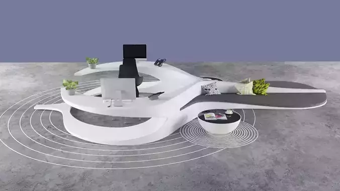 Reception Counter 36 3D model