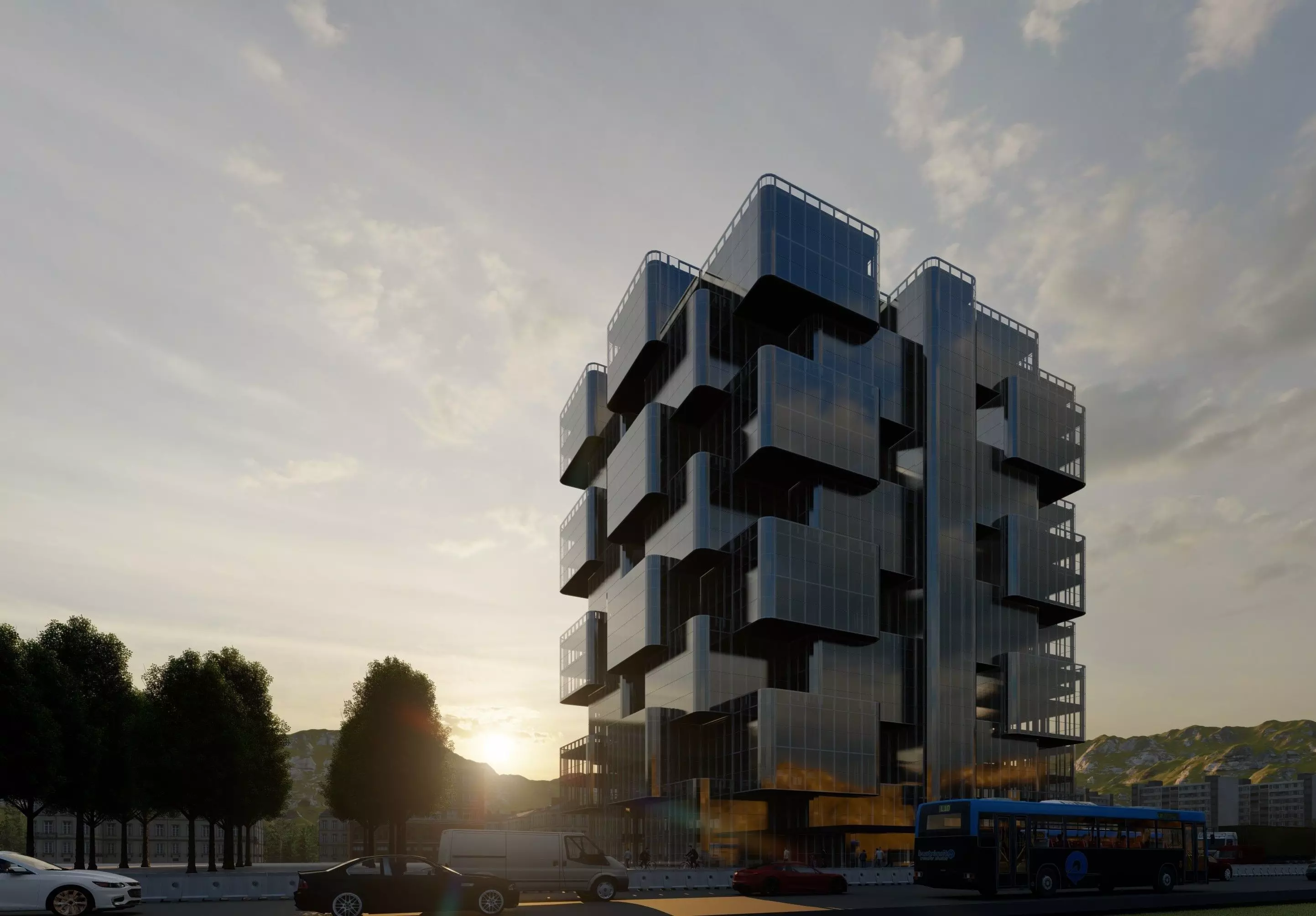 Office Building 3D model_0