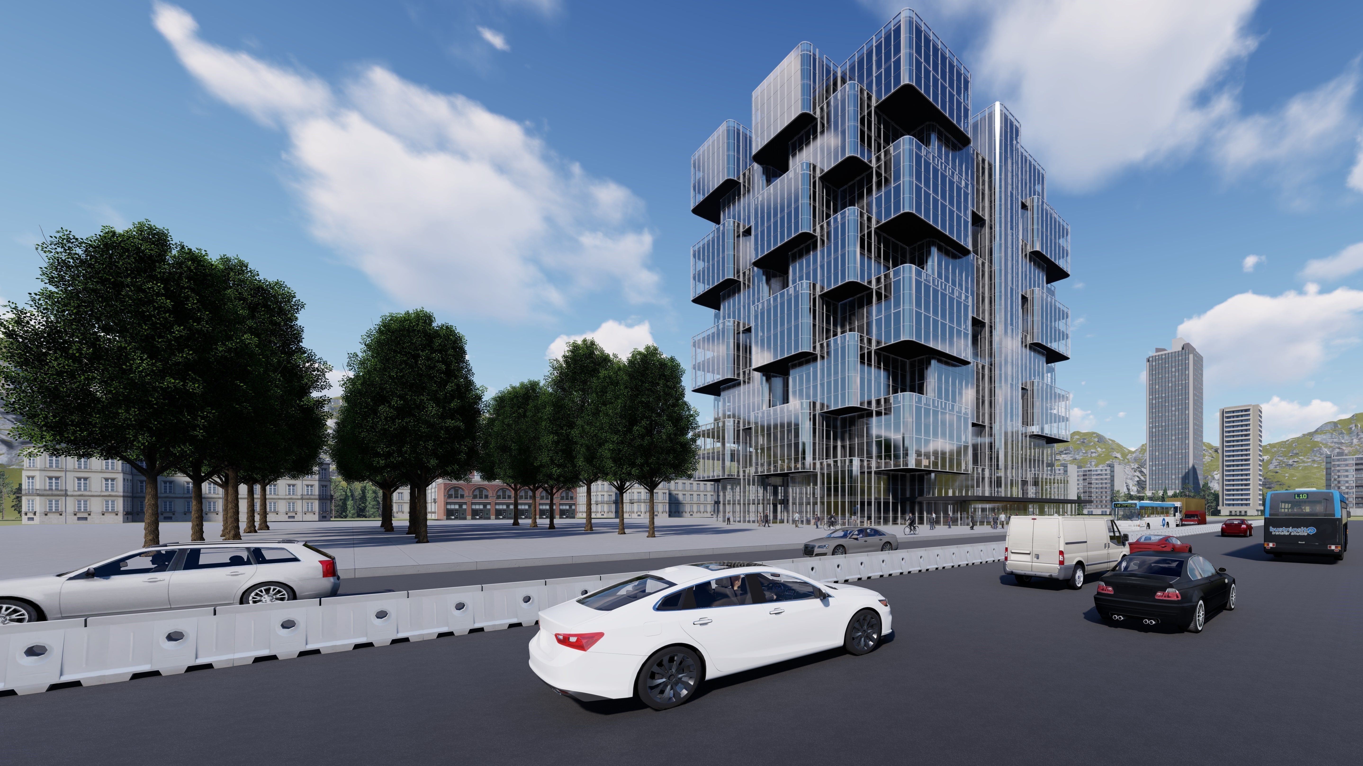 Office Building 3D model_3