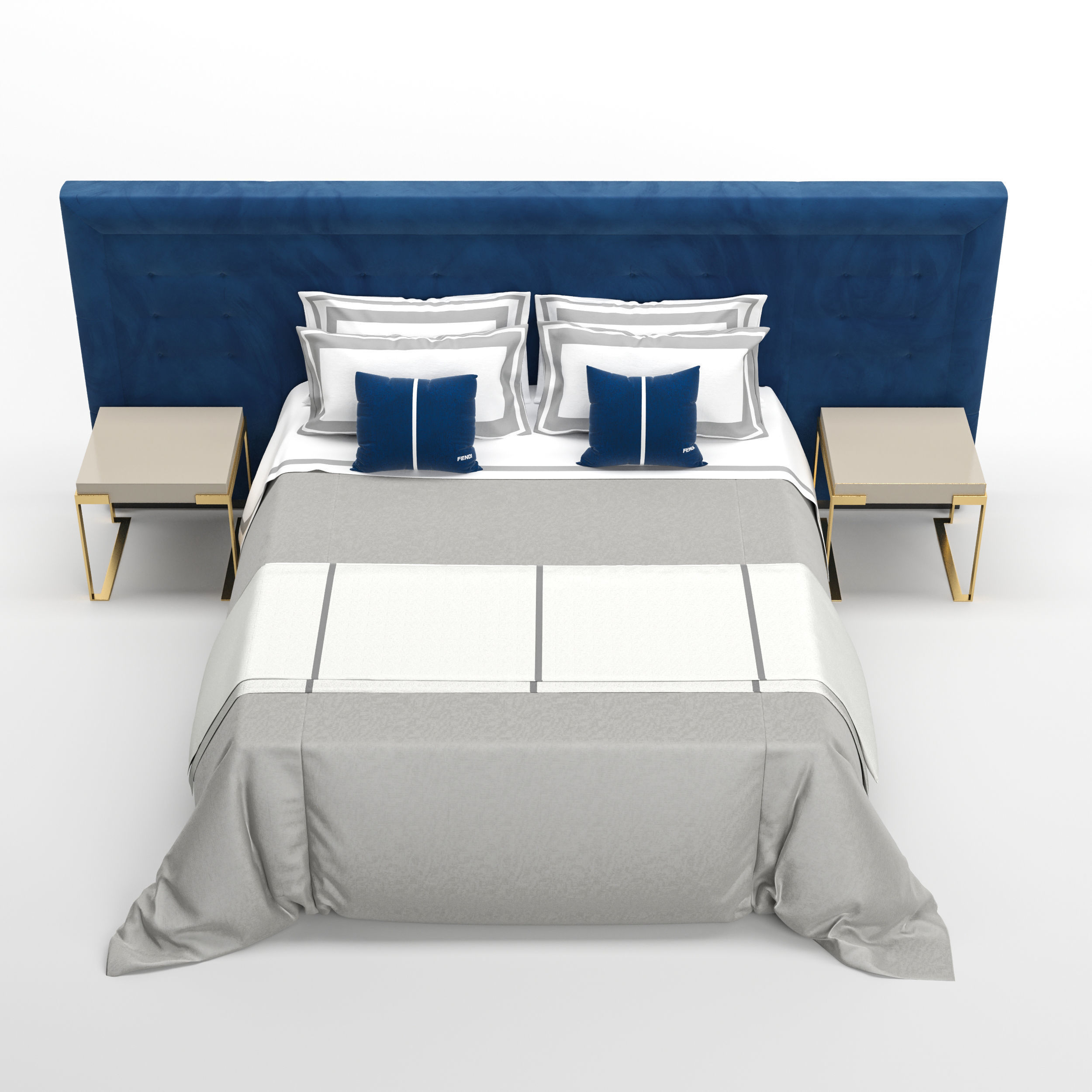 Fendi Pincio Bed 3D model_4