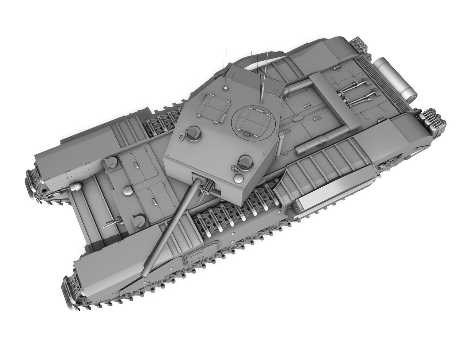Churchill Infantry Tank MK III 3D model_3