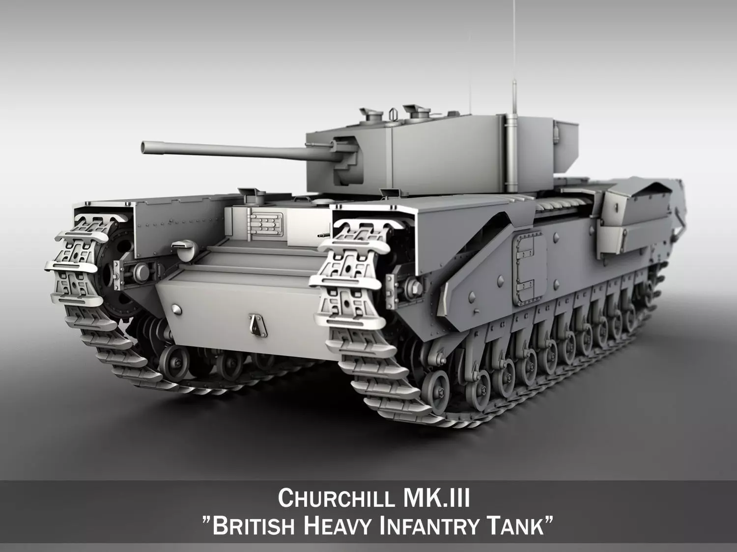 Churchill Infantry Tank MK III 3D model_0