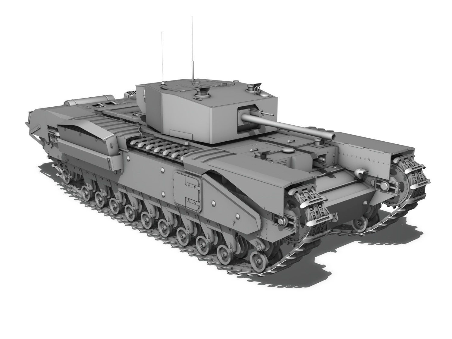 Churchill Infantry Tank MK III 3D model_8