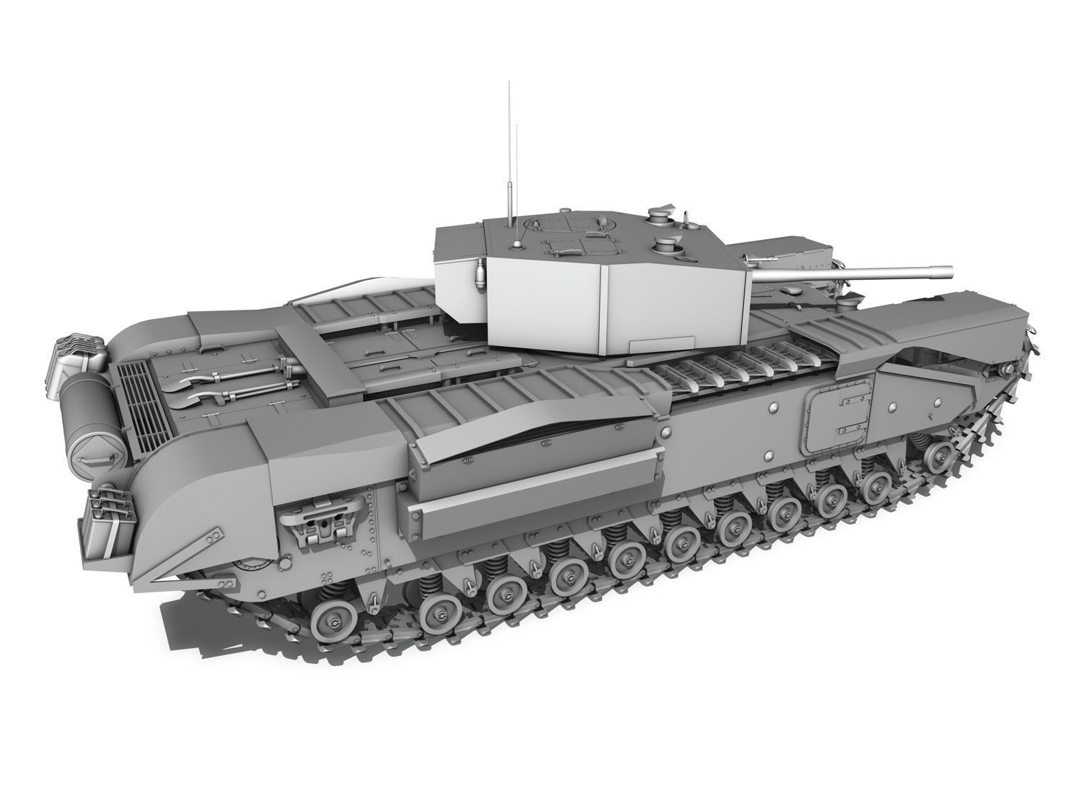 Churchill Infantry Tank MK III 3D model_5