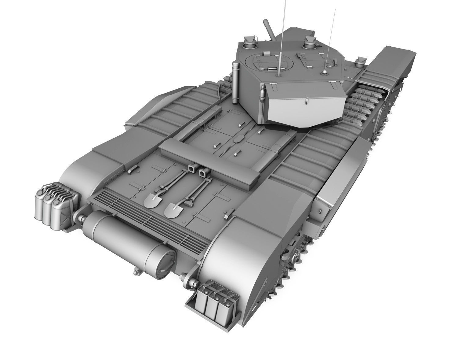 Churchill Infantry Tank MK III 3D model_4