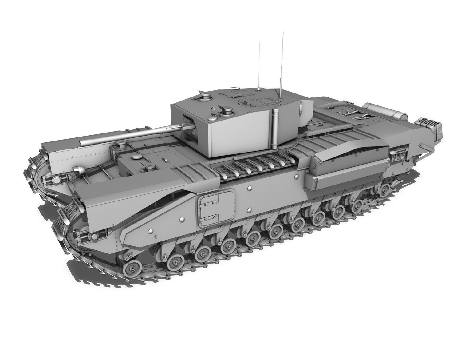 Churchill Infantry Tank MK III 3D model_2