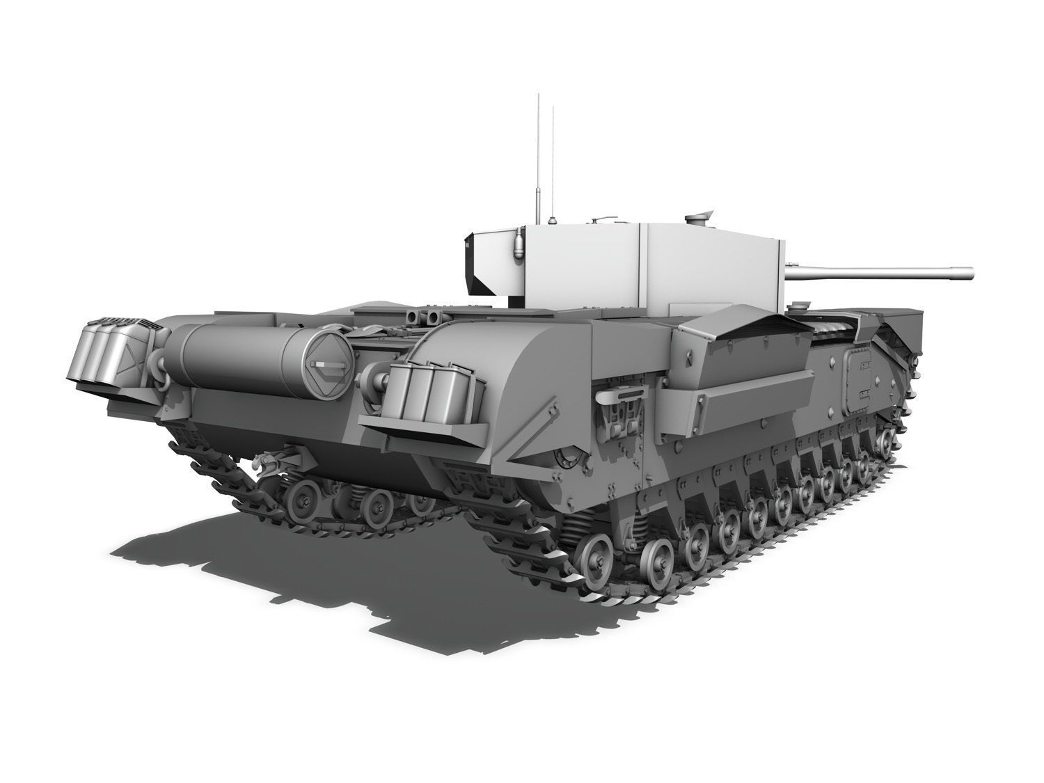 Churchill Infantry Tank MK III 3D model_6
