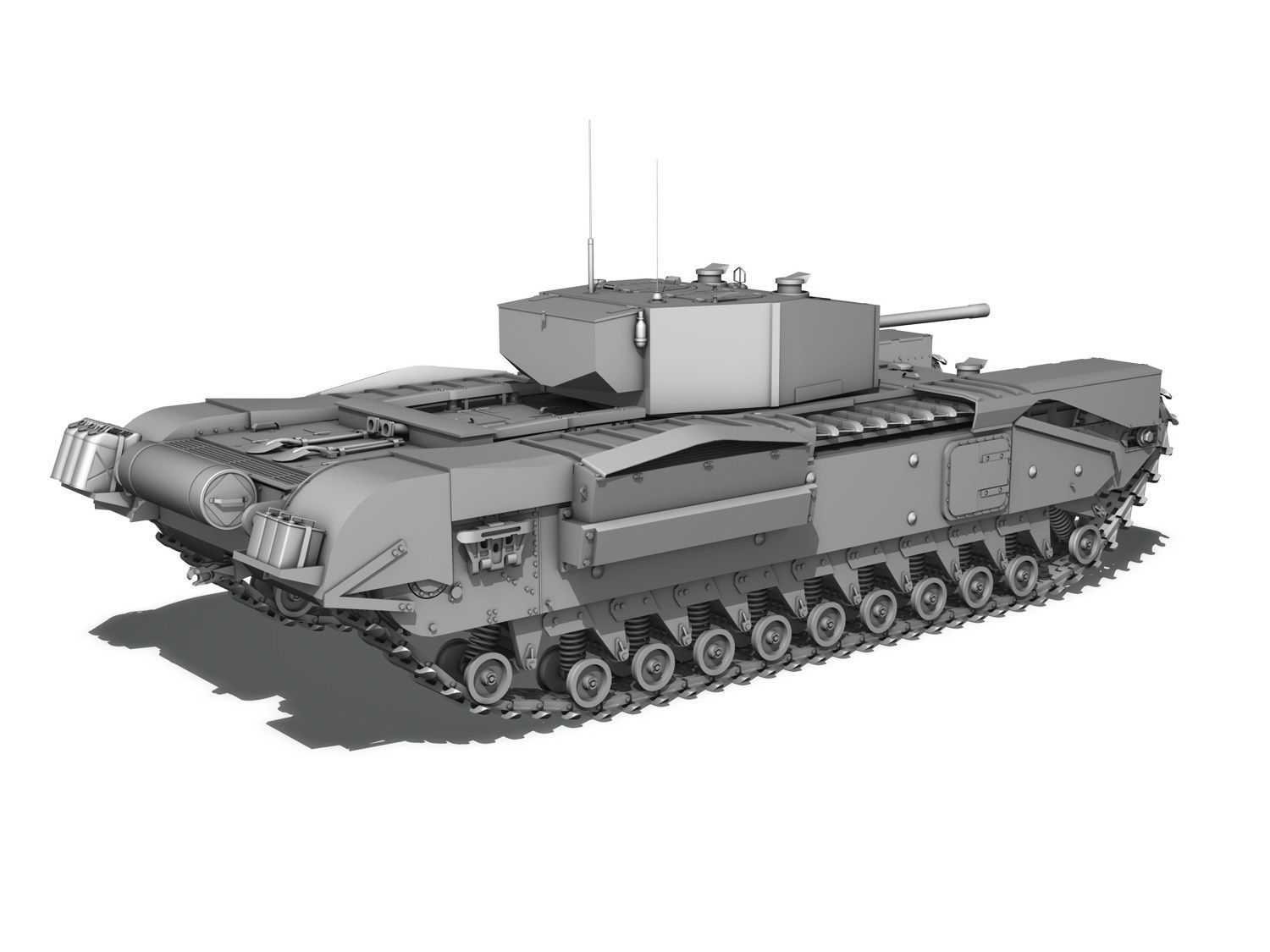 Churchill Infantry Tank MK III 3D model_7