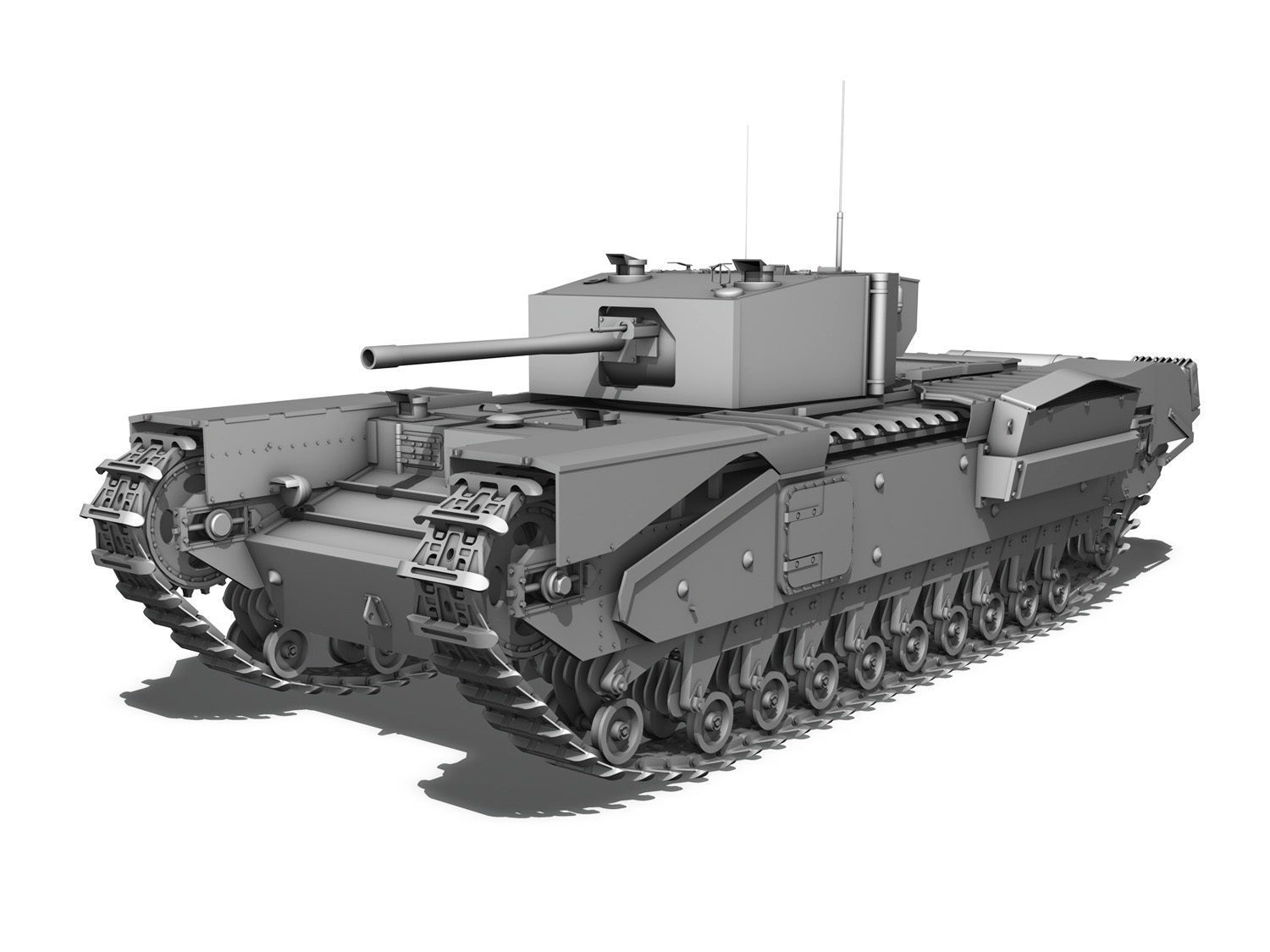 Churchill Infantry Tank MK III 3D model_1