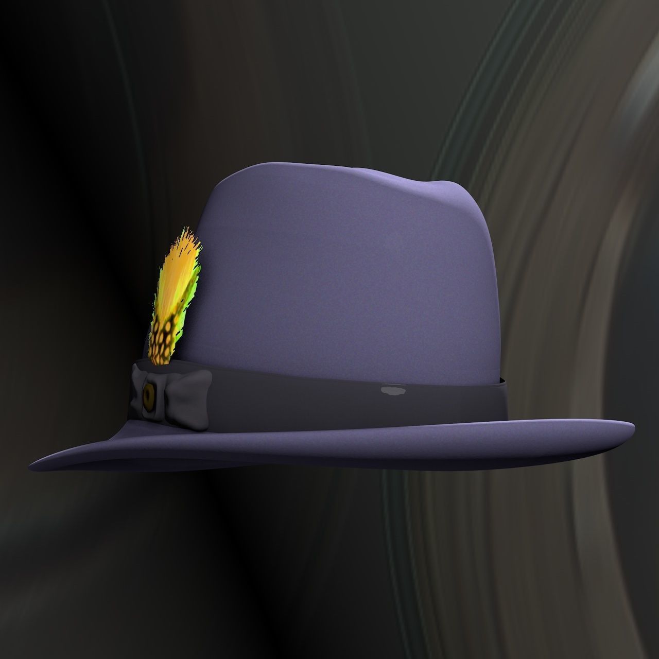 Trilby Hat Package 3D model_7