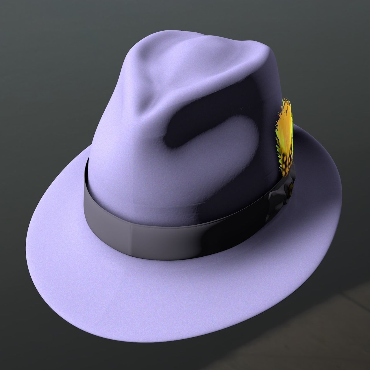Trilby Hat Package 3D model_5