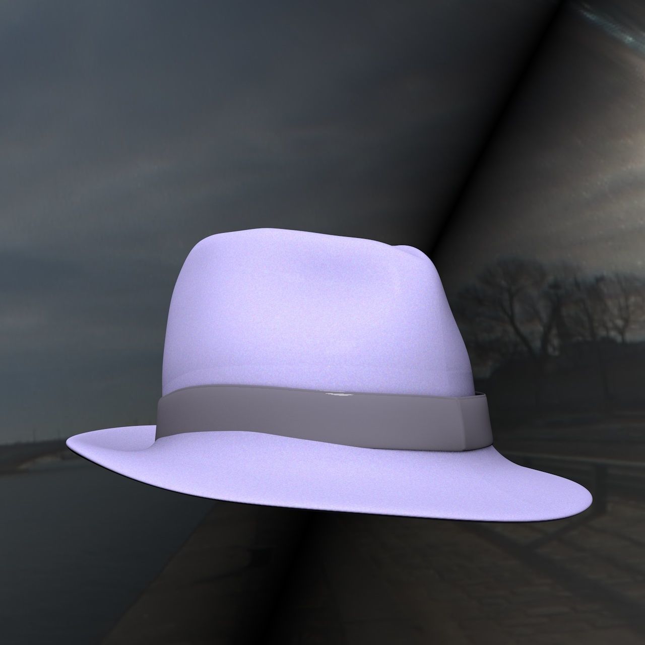 Trilby Hat Package 3D model_6