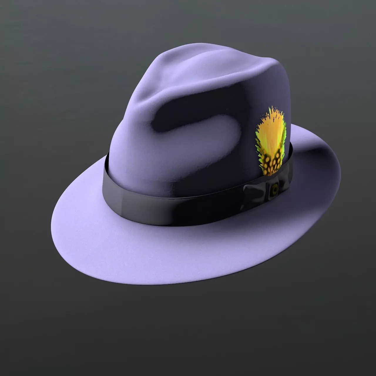 Trilby Hat Package 3D model_0