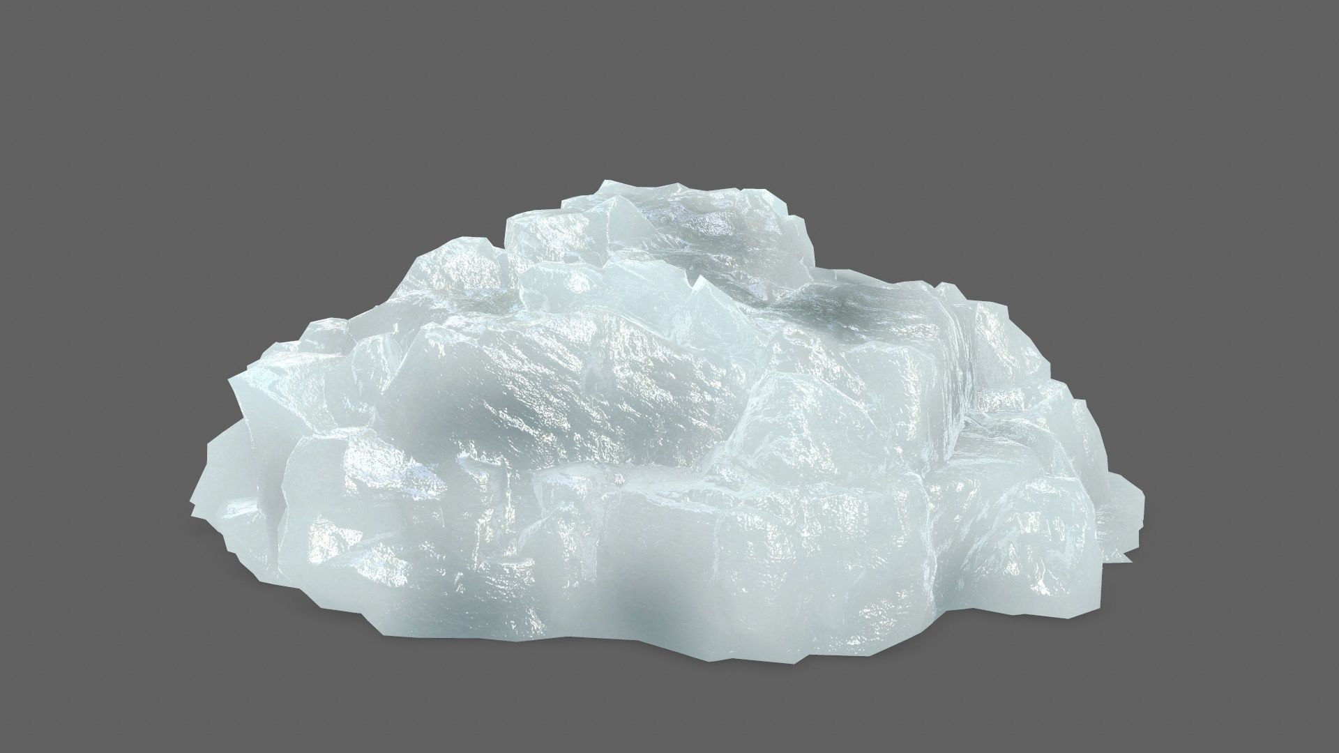 ice set rock Low-poly 3D model_14