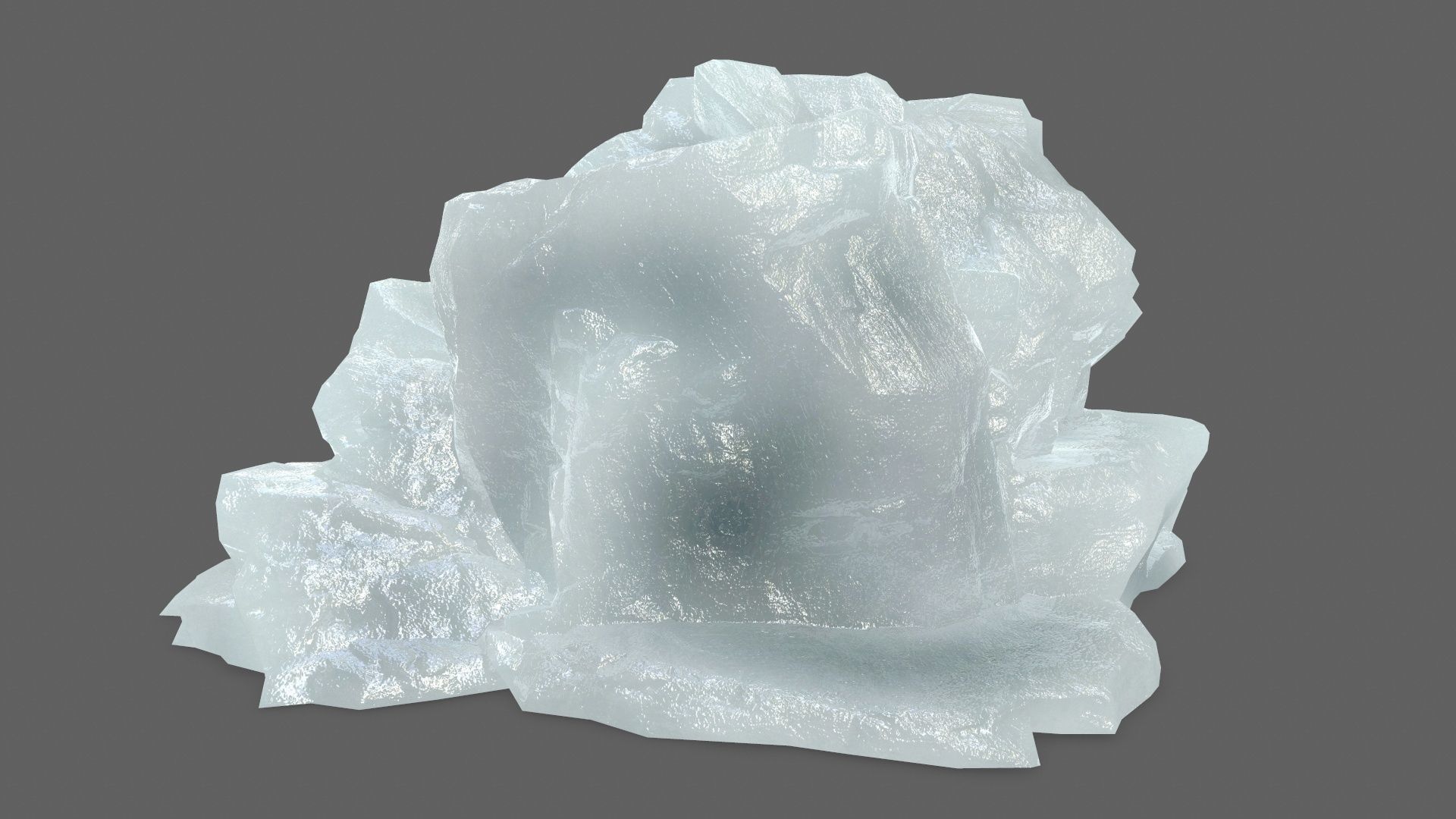 ice set rock Low-poly 3D model_2