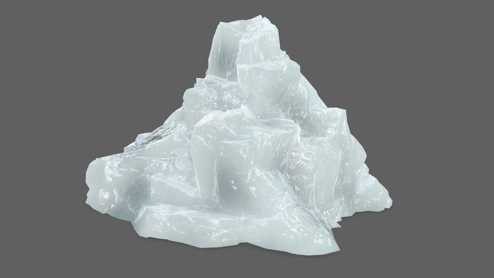 ice set rock Low-poly 3D model_15