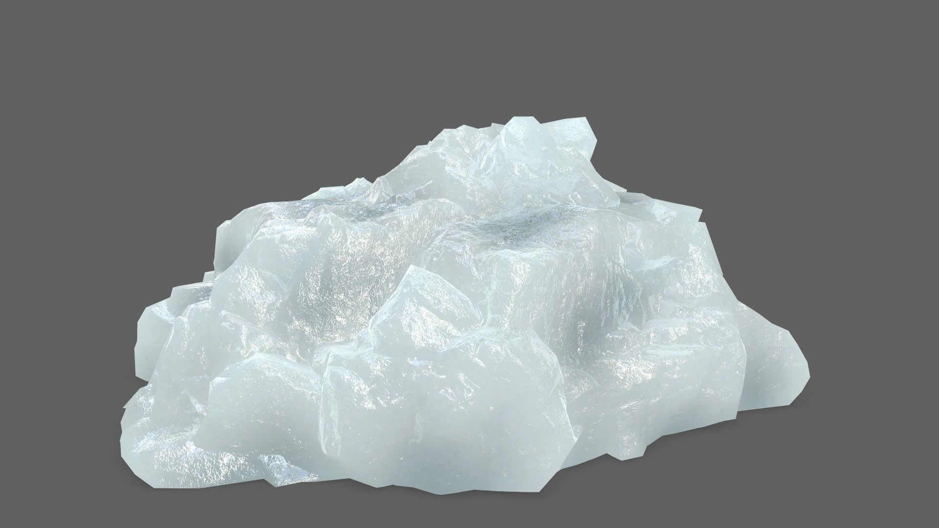 ice set rock Low-poly 3D model_16