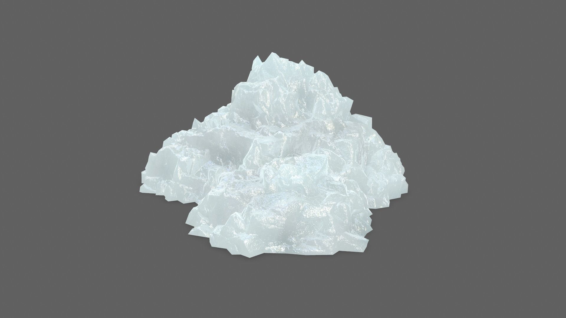 ice set rock Low-poly 3D model_8