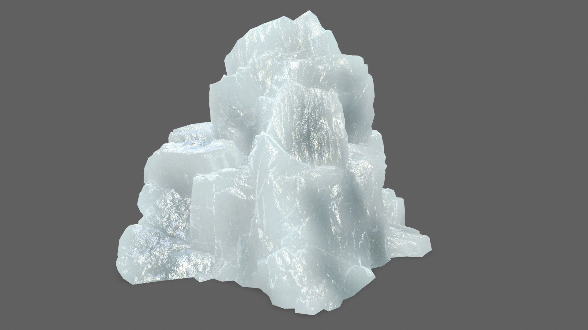 ice set rock Low-poly 3D model_12