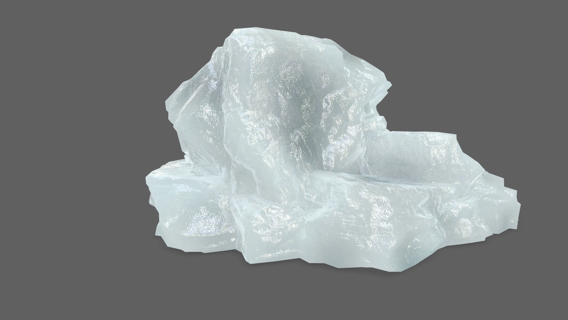 ice set rock Low-poly 3D model_5