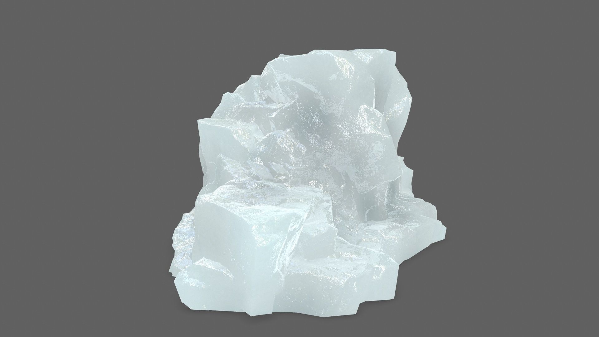 ice set rock Low-poly 3D model_7