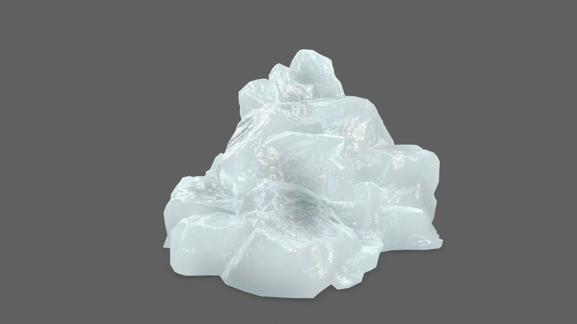 ice set rock Low-poly 3D model_19