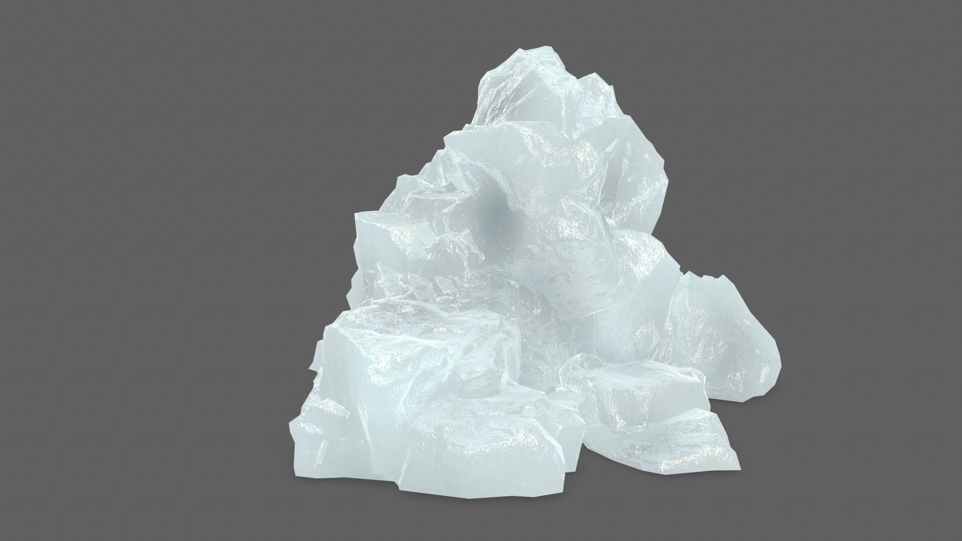 ice set rock Low-poly 3D model_21